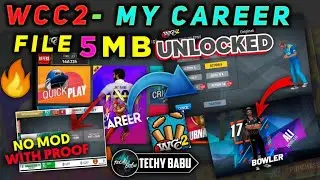 Wcc2 - 2.9.7 My Career Mode Unlocked File 5MB⚡No Mod || With Live💯Proof😍|| Wcc2 Unlocked File🔍🤯