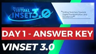 VINSET 3.0 (ANSWER KEYS) DAY 1 Morning Session Assessment