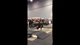 Krzysztof Radzikowski 190kg 420lb log press 2016 Arnold Classic Australia Strongman