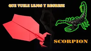 Como hacer un avión de papel BOOMERANG que vuele lejos y regrese | AVIONES ESCORPIÓN 🦂