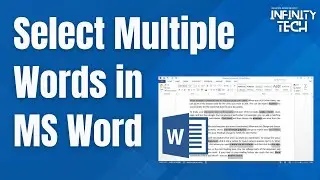 How to Select Multiple Words in MS Word That are Not Next to Each Other
