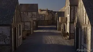 Medieval town | BLENDER 3D | EEVEE render