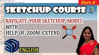 Zoom Extents Tool - English - Part 8 Navigate Your Sketchup Model With Help Of Zoom Extents Tool