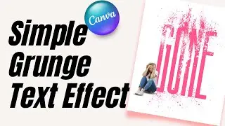Grunge Text effect in Canva Tutorial | Scattered Dispersion Typography art