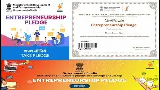 Entrepreneurship Pledge | Pledge Certificate Download By Gov't | Pledge.mygov.in