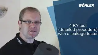 4 Pa test (detailed procedure) with a leakage tester