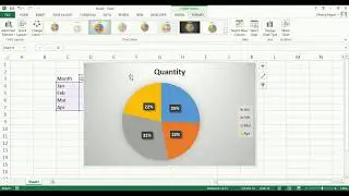 How to create Pie Chart in excel 2013
