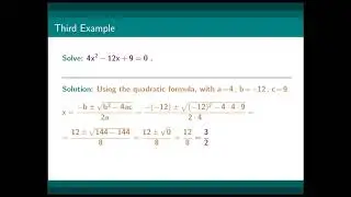 Quadratic Equations