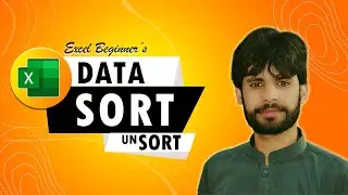 Data Sort & UnSort in Excel |Excel for begginer's | Vision Knowledge