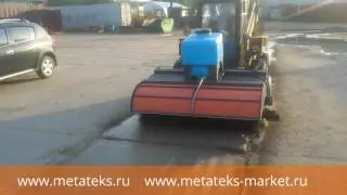 Щетка с бункером для мини-погрузчика