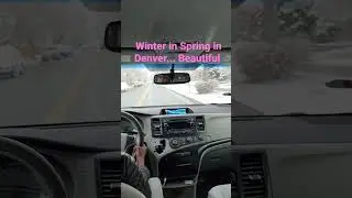 Winter snow in April in Denver