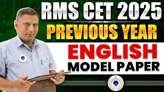 RMS CET 2023-2024 English Previous Year Paper Explanation | RMS English Model Paper 