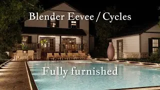 Available now! | Realtime Blender Eevee Interior Tour Modular Classic Style House 14