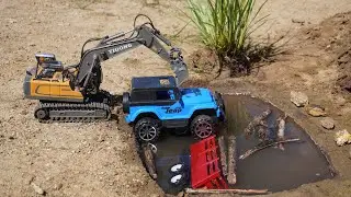 Mahindra Tractor Muddy Accident Pulling Out JCB  🚚🚜 Tractor Video | Jcb Video | TC Toy