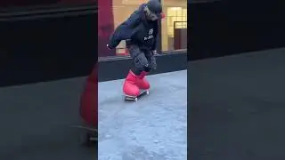 Big red boots + @georgeesteve = fun | Shralpin Skateboarding