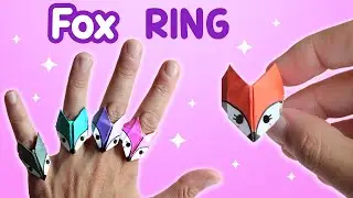 How to make an origami fox ring - Paper ring
