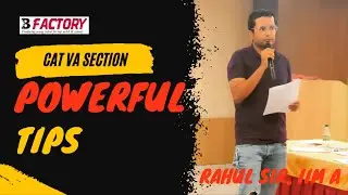CAT Verbal Ability Section Strategy Tips by Rahul Sir, IIM Ahmedabad alumnus