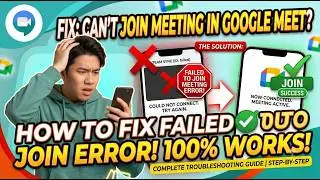 How To Fix Can't Join Meeting in Google Meet | Failed To Join Meeting Error In Google Meet