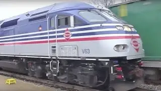 USA Trains: VRE & CSX at Alexandria, VA.