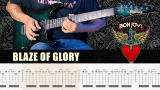 Jon Bon Jovi - Blaze Of Glory Guitar Solo Lesson With Guitar Tab | Jeff Beck's Solo | Cover