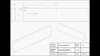 Elaboración de plano de pieza con Sketch Up y Drawing 