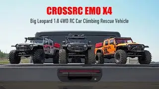 CROSSRC EMO X4 Big Leopard RC Car 4WD 1:8 Climbing Crawler Off Road Rescue Vehicle