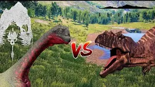 2VS.2 Camarasaurus vs giganotosaurus - The Isle Legacy