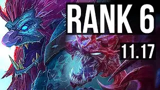 TRUNDLE vs CHO'GATH (TOP) | Rank 1 Trundle, Rank 6, 1.2M mastery | TR Challenger | v11.17