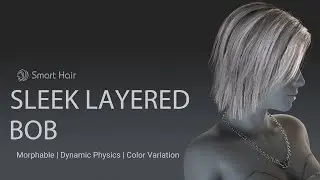 CC3/CC4-iClone7/iClone8 - Sleek Layered Bob Hairstyle