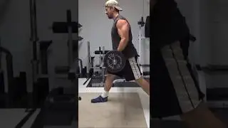 Offset Loaded EZ Bar Split Squats for the Obliques
