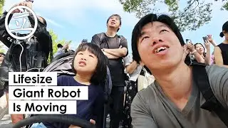 Lifesize Giant Robot Is Moving (Gundam) & Muji Flagship Store In Tokyo