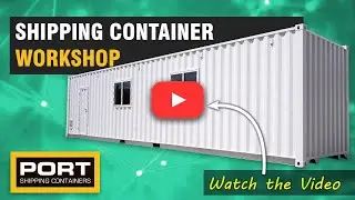 Workshop built from 40ft Shipping Container