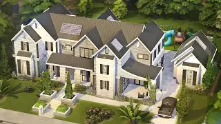 Realistic Suburban Family Home | The Sims 4 Speed Build & Full Tour | No CC