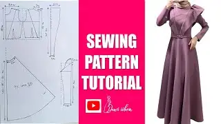 Pecah Pola Gamis Rempel Samping Pattern Making Tutorial