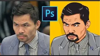 Vector Art | Vector Portrait( Speed Art) Manny Pacquiao | Adobe Photoshop CC  2017
