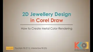 2D Jewellery Design | How to Create Metal Color Rendering in Corel Draw | Krishan Kumar Dal