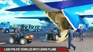 Transporting Cargo Airplane Police Vehicle||Transport Sim 3D||AndroidGamesplay||DroidGamerPak