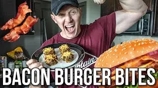 HIGH-PROTEIN BACON CHEESEBURGER BITES | 23g Protein per Bite!