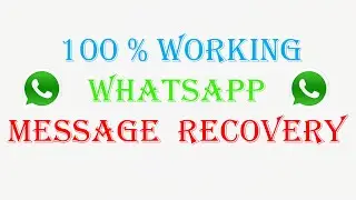 Deleted Whatsapp Message Recovery || RK IT INFO || Whatsapp data recovery