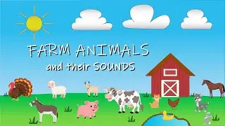 Farm Animals | Animal Sounds | Toddlers Learning | Kindergarten | Kids