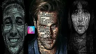 PicsArt Text Portrait Effect Photo Editing | Typography Face Editing | MX Munna Pro |