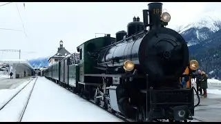 Swiss Trains: Rhätische Bahn / Rhaetian Railway Steam, Scuol Tarasp - Zernez