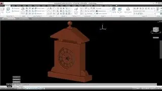 standing clock in Autocad 3d tutorial