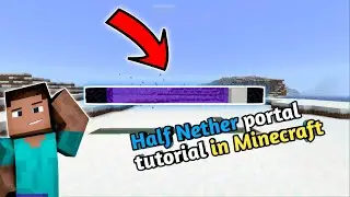 How to make Half nether portal in Minecraft (TikTok Minecraft Hacks Working) | Steve Boy