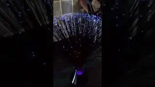 Fiberoptic lamp. Changing base colour