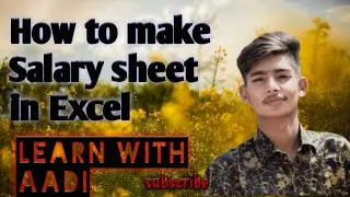 HOWTOMAKESALARYSHEETINEXCEL,HowToMakeSalarySheet In MsExcelTutorialInHindi #MICROSOFTEXCEL#EXCEL2006
