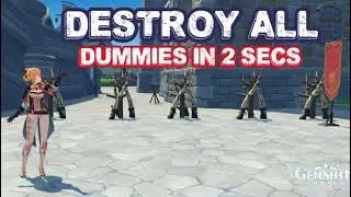 Genshin Impact - Destroy All Training Dummies In 2 seconds for Any Character! Commission Quest.