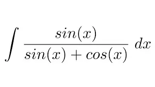 Integral of sin(x)/(sin(x)+cos(x)) (substitution)