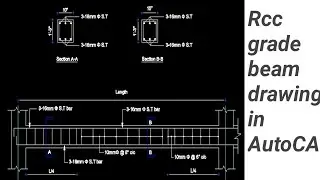 How to draw Grade  beam in AutoCAD
