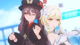 【4K / Genshin Impact MMD】 Hu Tao Lumine / Dive to Blue